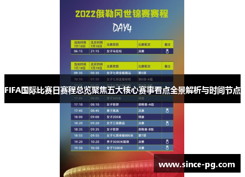 FIFA国际比赛日赛程总览聚焦五大核心赛事看点全景解析与时间节点 FIFA国际比赛日赛程总览聚焦五大核心赛事看点全景解析与时间节点